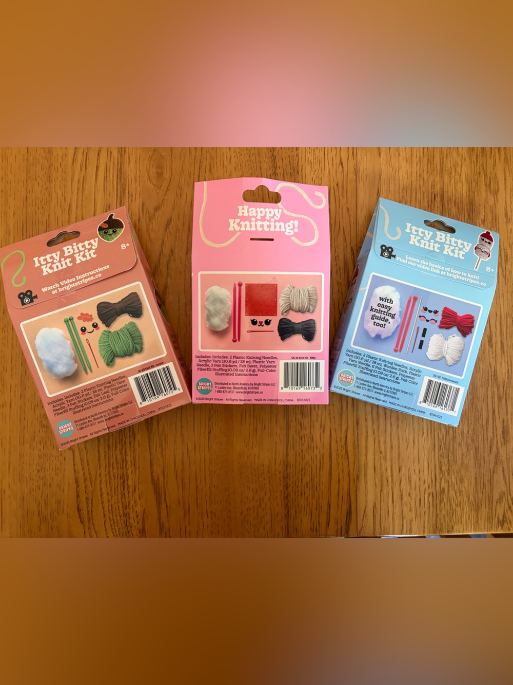 Itty Bitty Knit Kit Plush Crochet Toy Crafts - Pink - Picture 2 of 3